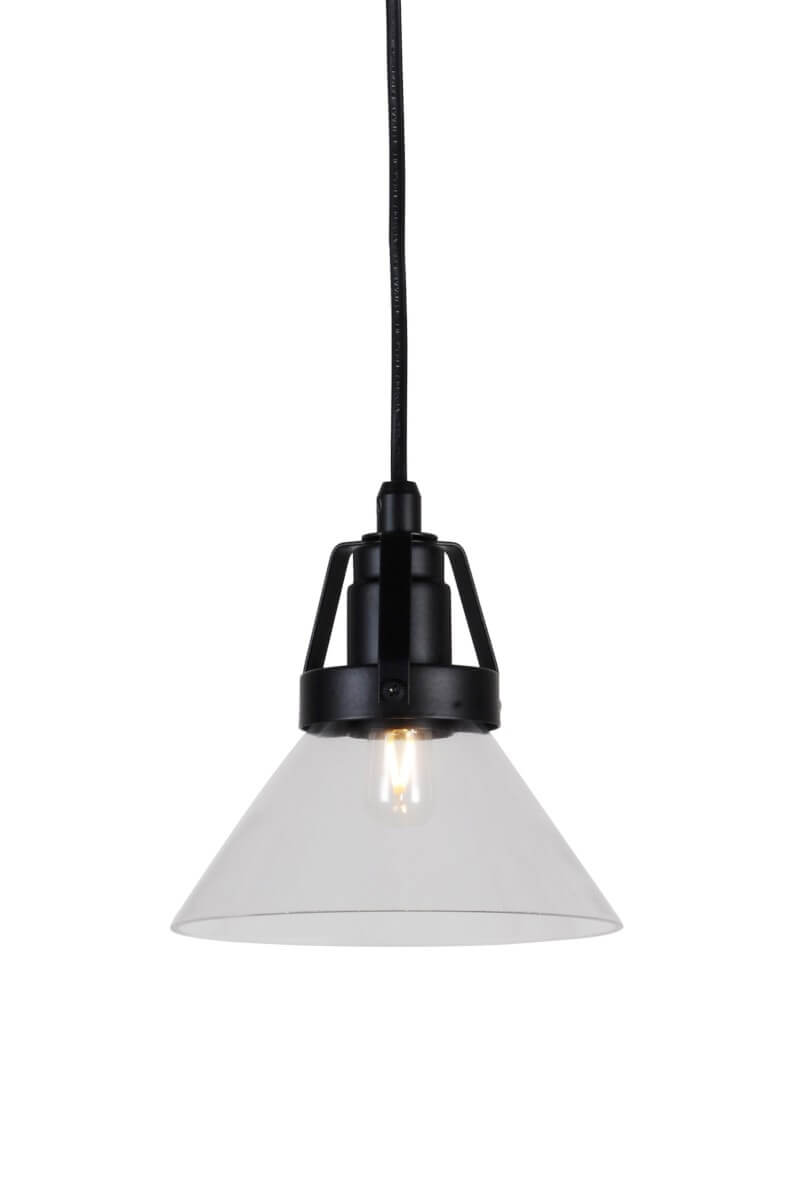 Skomakare Ø15 Transparente lámpara de ventana De Cottex - L&aacute;mpara de ventana de tipo zapatero realizada en metal negro con cristal transparente.