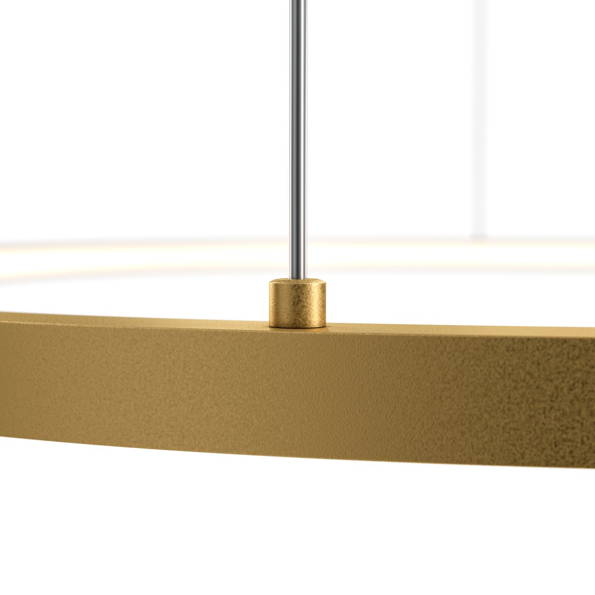 Glint Ø80 Latón Lámpas de techo De Maytoni - El elegante y redondo marco de latón cuelga elegantemente de alambres delgados y da la impresión de flotar, creando una sensación de ligereza y amplitud en su hogar.