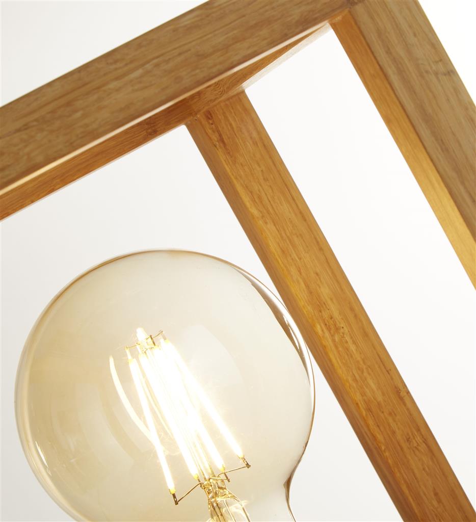 Square 25cm Madera lámpara de mesa De Searchlight - Con su elegante marco de madera, crea un ambiente cálido y rústico, ya sea que lo coloques en la sala de estar, en tu escritorio o en tu mesita de noche en el dormitorio.