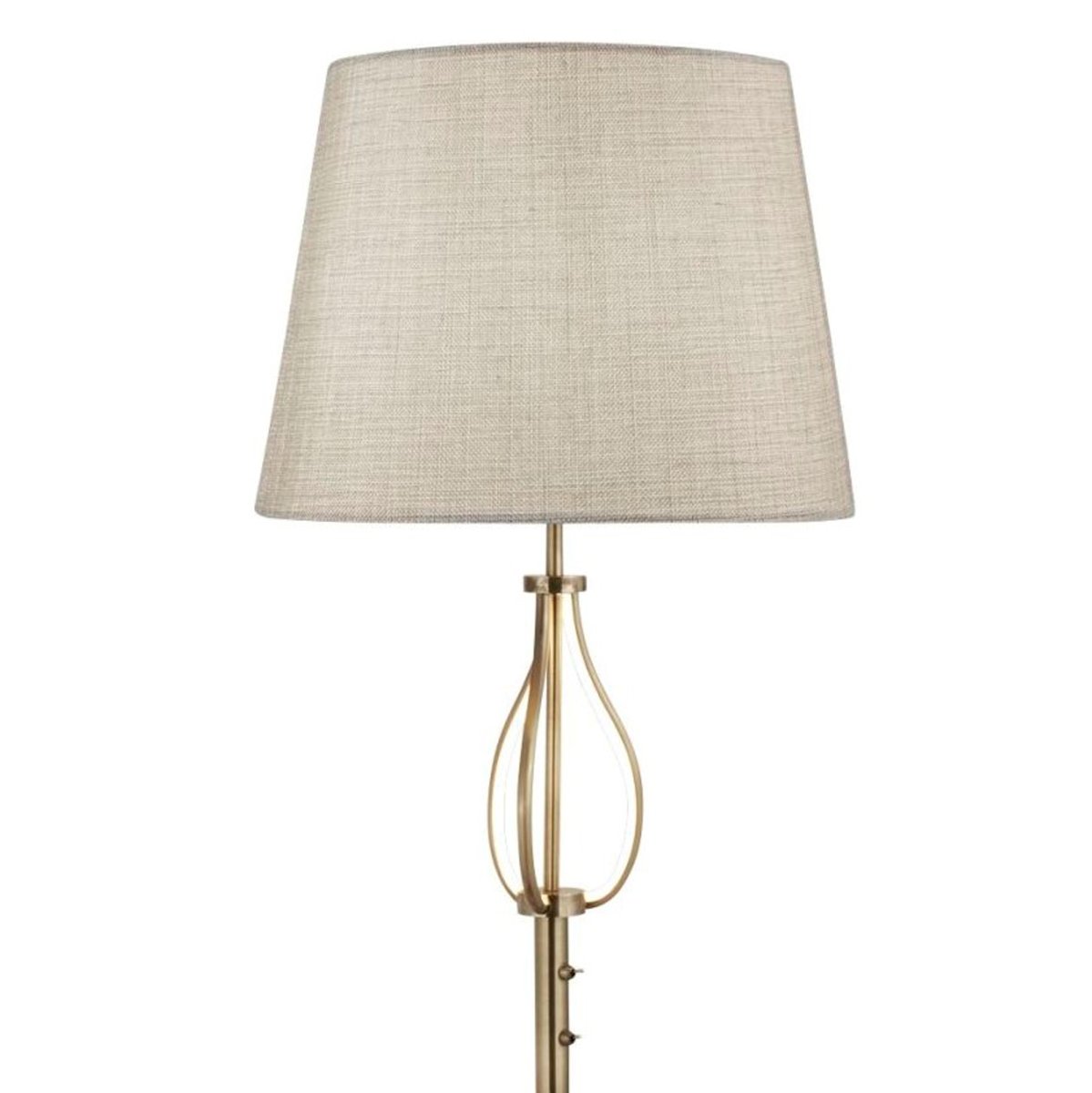 Vegas Latón antiguo lámpara de pie De Searchlight - Su diseño atemporal se adapta perfectamente a interiores tradicionales y modernos y lo convierte en un hermoso complemento para la sala de estar, el dormitorio o el rincón de lectura.
