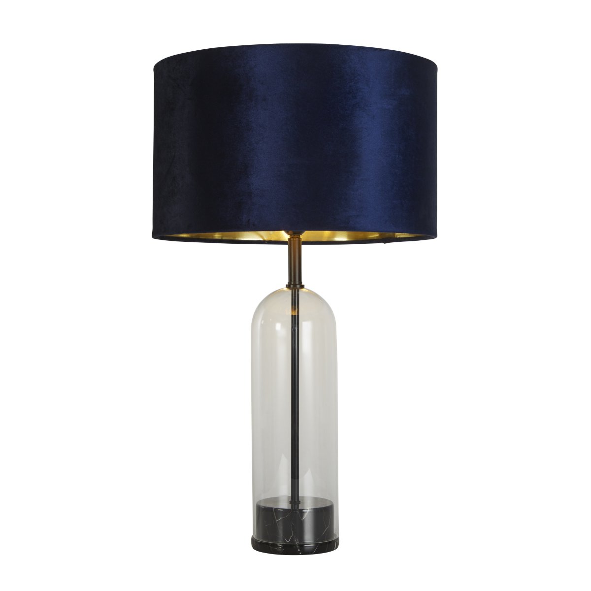 Oxford 44cm Azul lámpara de mesa De Searchlight - Con una altura total de 70 cm y un ángulo de inclinación ajustable de 6 grados, la lámpara irradia elegancia y delicadeza.