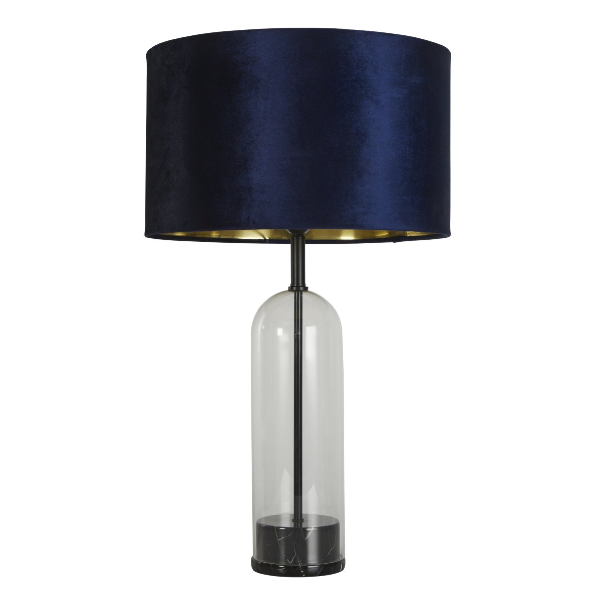 Oxford 44cm Azul lámpara de mesa De Searchlight - Con una altura total de 70 cm y un ángulo de inclinación ajustable de 6 grados, la lámpara irradia elegancia y delicadeza.