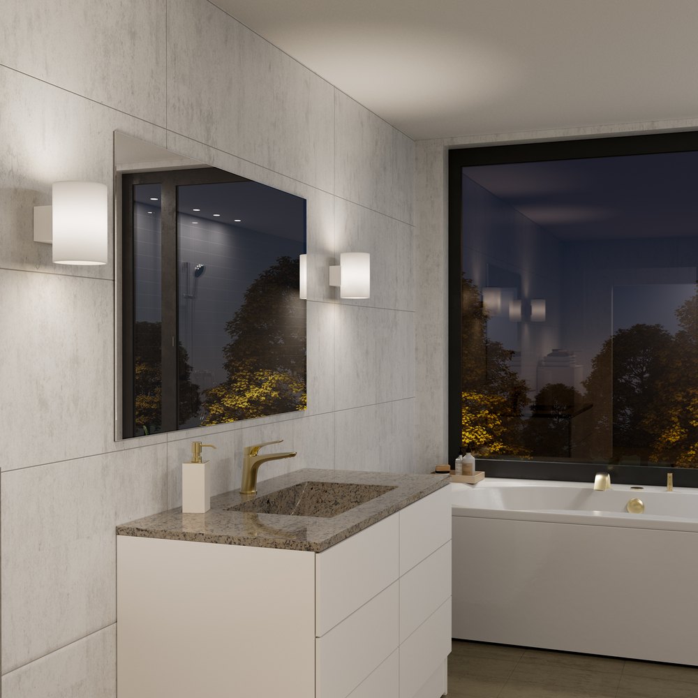 Evoke L Blanco lámpara de pared De Herstal - Den smarta konstruktionen med b&aring;de upp- och nerljus g&ouml;r den till ett utm&auml;rkt val f&ouml;r att belysa din hall, vardagsrum eller sovrum p&aring; ett subtilt men effektfullt s&auml;tt.