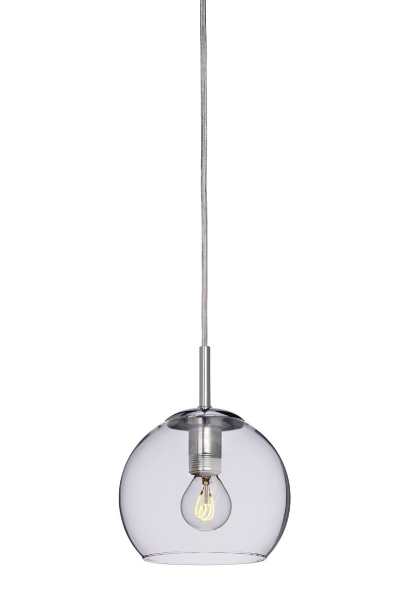 Imagen ampliada de Capella Ø15 Cromo lámpara de ventana De Cottex - La combinaci&oacute;n de vidrio transparente y detalles cromados crea un dise&ntilde;o atemporal.