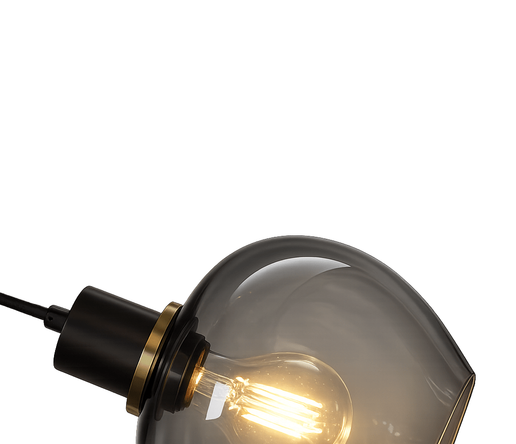 Ariston Ø20 De color humo lámpara de ventana De Lampan - La elegante l&aacute;mpara de ventana Ariston combina formas suaves con materiales de alta calidad.