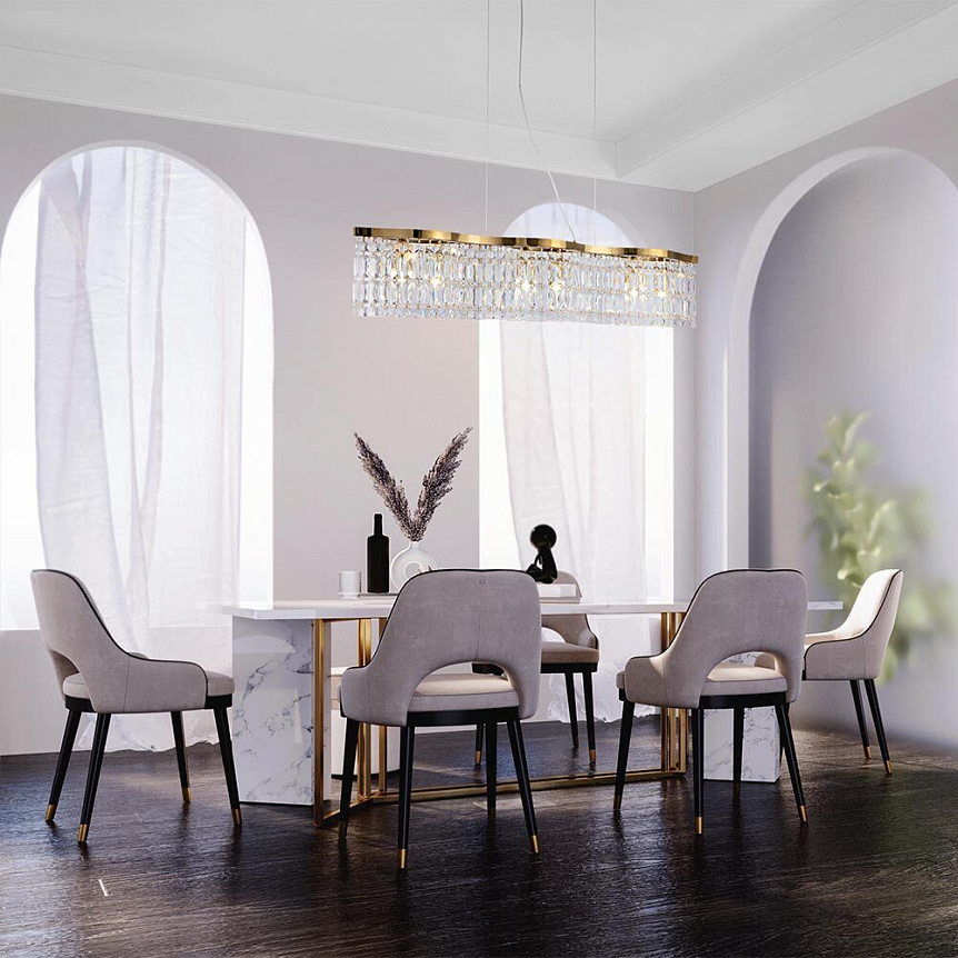 Dune 93cm Oro cristal De Maytoni - Perfecto para colocar sobre la mesa del comedor o la encimera de la cocina para un detalle interior sofisticado y radiante.