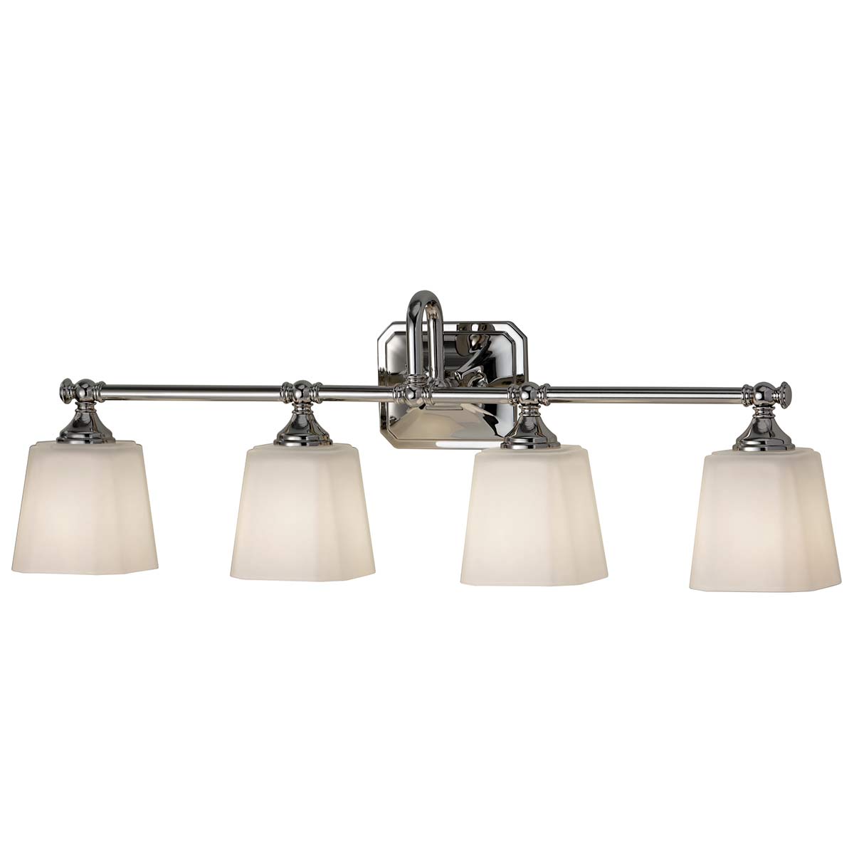 Concord 76cm Cromo lámpara de baño De Elstead Lighting - Está hecho de acero y vidrio de alta calidad y presenta un elegante acabado cromado que le da una sensación de lujo.