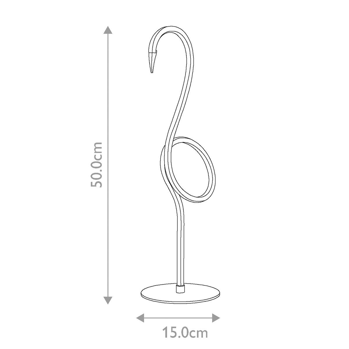 Flamingo 50cm Negro lámpara de mesa De Elstead Lighting - Flamingo &auml;r en konstn&auml;rlig och elegant bordslampa som kombinerar modern design med skulptural estetik.