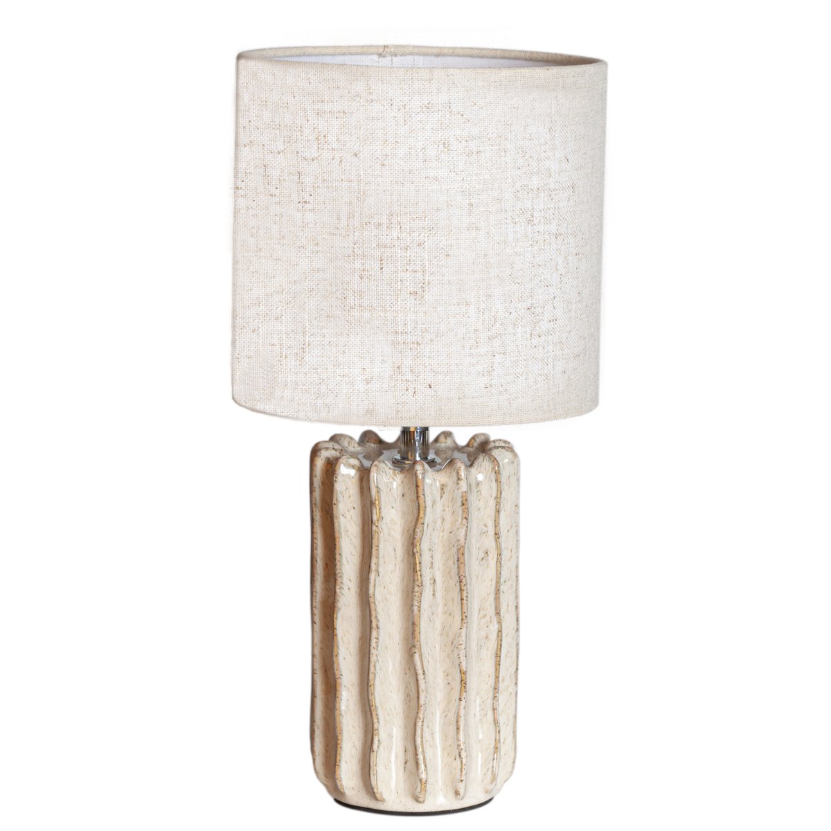 Flint 33cm Beige lámpara de mesa De Cottex - Flint es una l&aacute;mpara de mesa decorativa con una llamativa base de cer&aacute;mica beige.