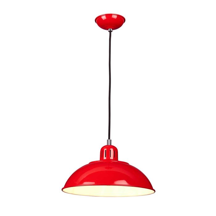 Franklin Ø30 ROJO Lámpas de techo De Elstead Lighting - Den vita insidan av sk&auml;rmen ger en klar och bra ljusspridning.