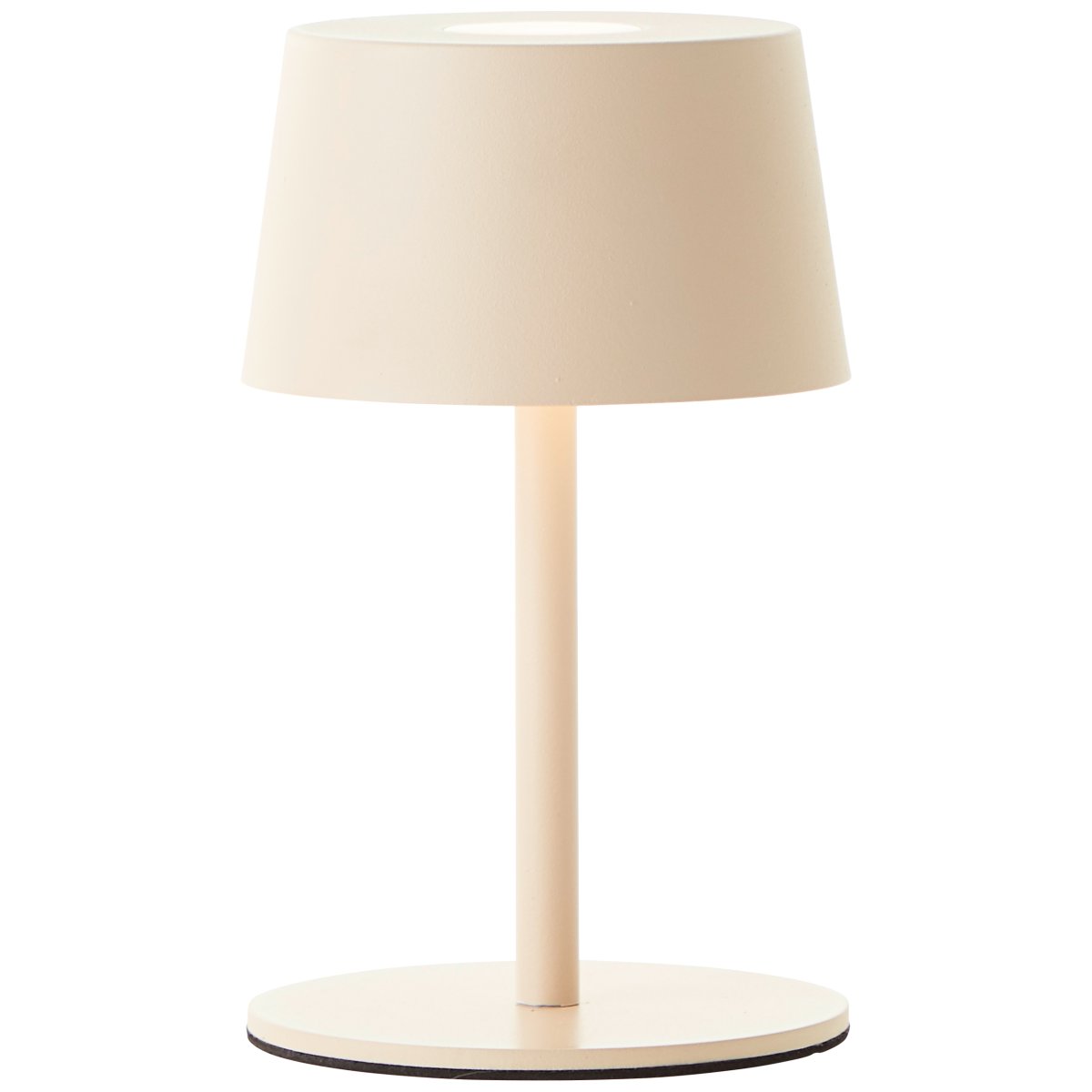 Jona 25cm Beige portátil De Brilliant - En la parte superior de la pantalla est&aacute; integrado un regulador de intensidad de tres etapas que permite ajustar c&oacute;modamente la intensidad de la luz en tres niveles.