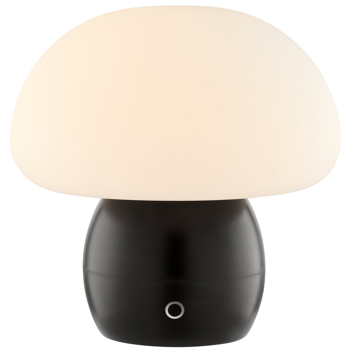 Dupos 22cm Negro portátil De Brilliant - Su diseño en forma de hongo la convierte en un elemento decorativo para cualquier interior, desde el dormitorio y el salón hasta la cocina o la terraza.