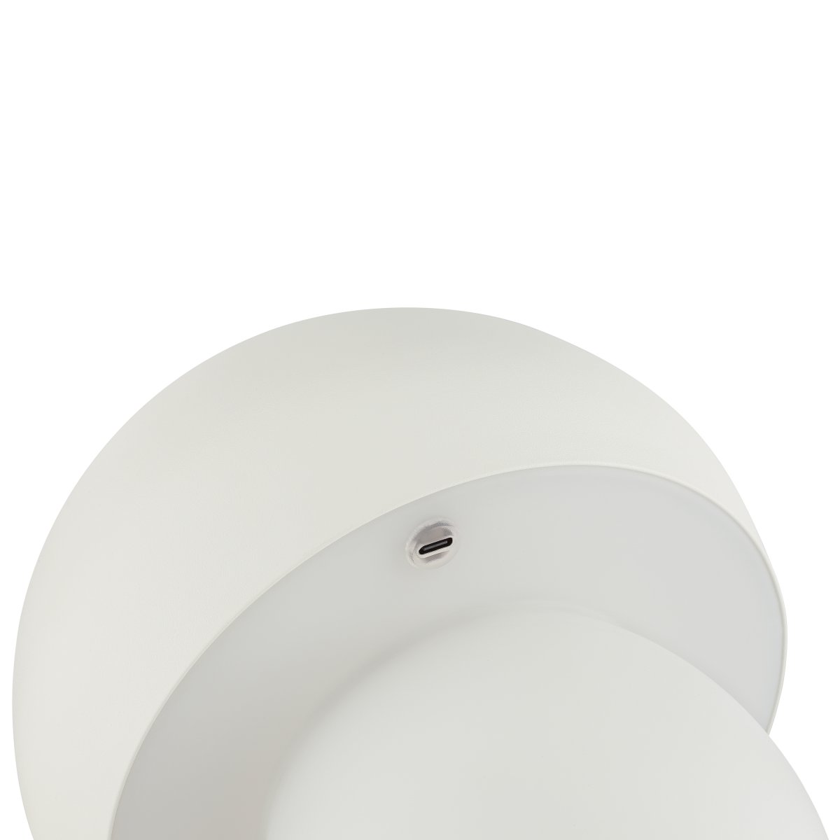 Dupis 24cm Blanco portátil De Brilliant - Su diseño inspirado en hongos la convierte en un elemento decorativo ideal para cualquier interior, desde el dormitorio y el salón hasta la cocina o el patio.
