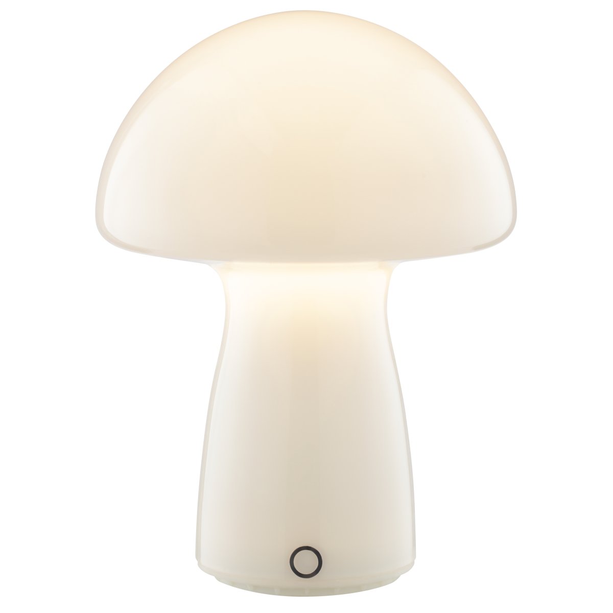 Erik 22cm Blanco portátil De Brilliant - La lámpara cuenta con tres niveles de intensidad regulable mediante el regulador táctil integrado en la base, lo que permite ajustar fácilmente el brillo según la ocasión.