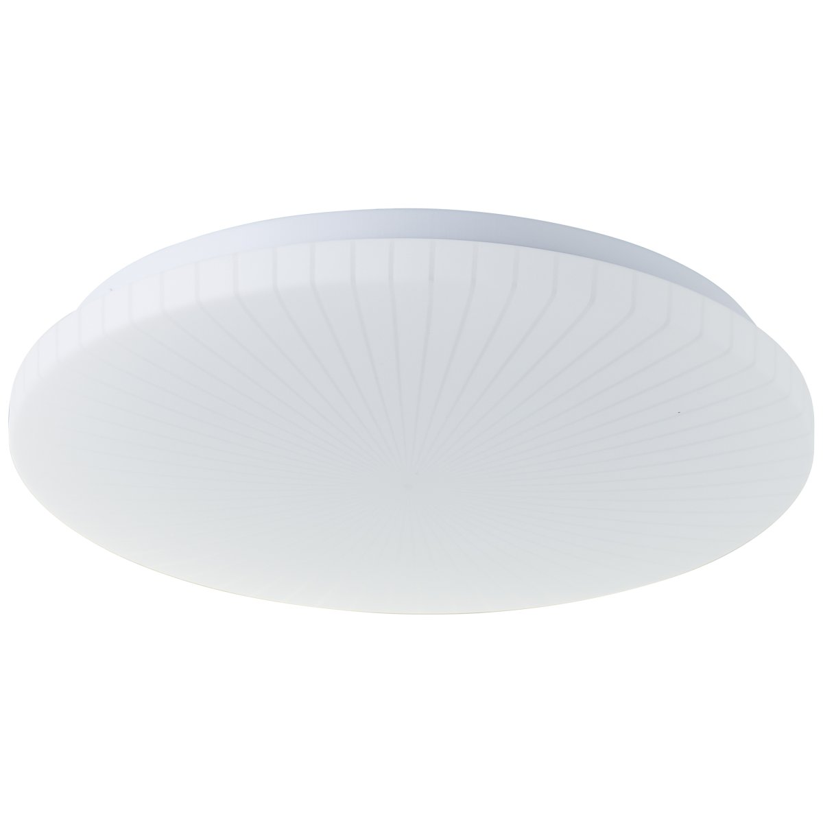 Fenja Ø34 Blanco plafón De Brilliant - La fuente de luz LED integrada produce una luz blanca cálida (3000 K) y una luminosidad de 2600 lúmenes, perfecta para crear un ambiente agradable y bien iluminado, como un pasillo o una cocina.
