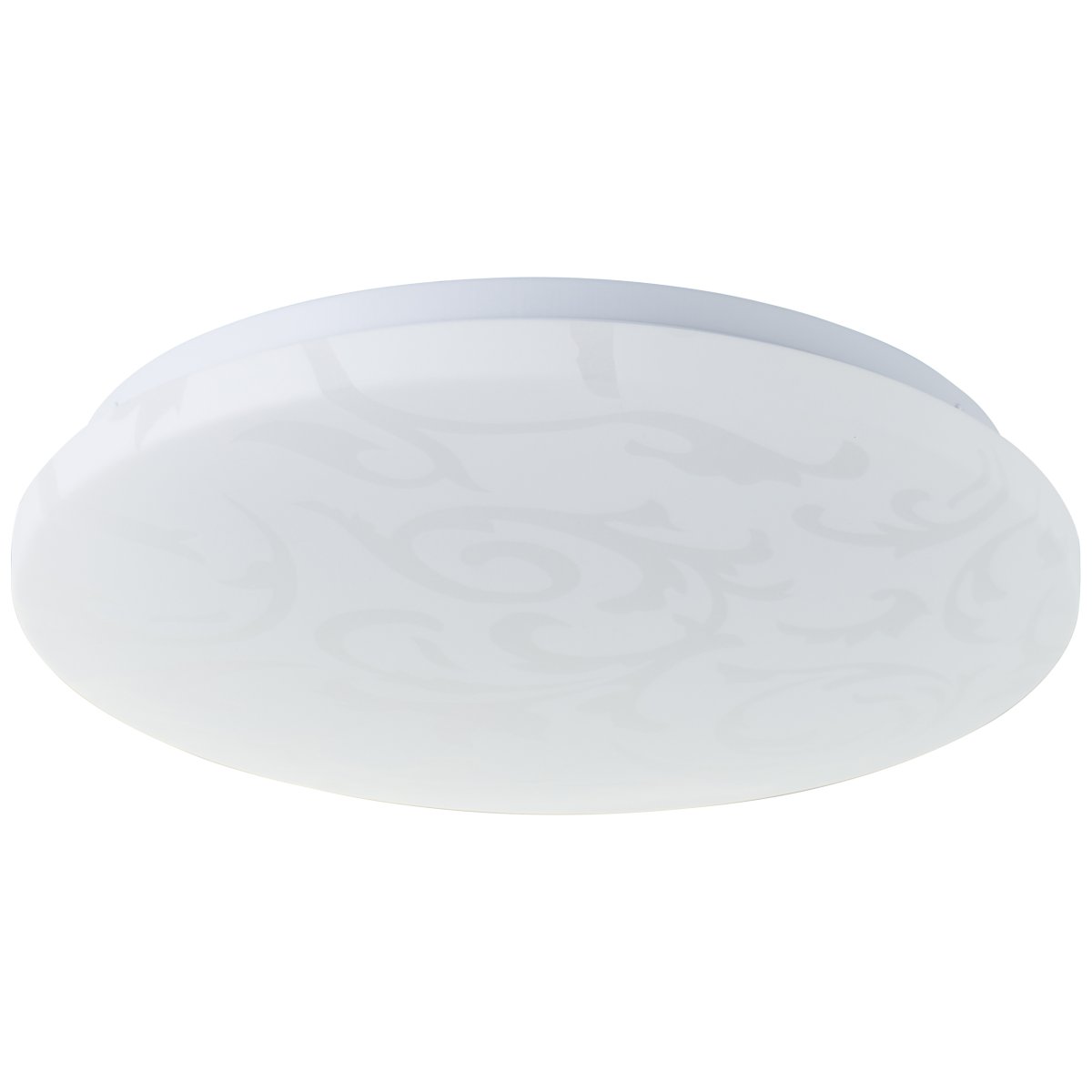 Clarica Ø34 Blanco plafón De Brilliant - La fuente de luz LED integrada produce una luz blanca cálida (3000 K) y una luminosidad de 2600 lúmenes, perfecta para crear un ambiente agradable y bien iluminado, como un pasillo o una cocina.