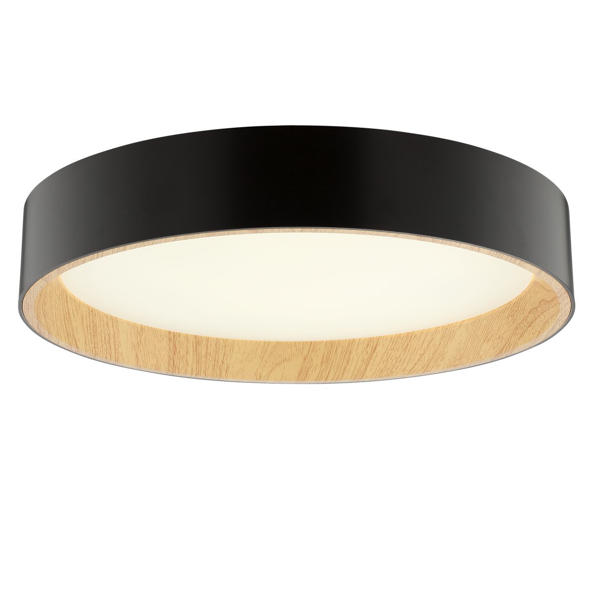 Larios Ø38 Negro plafón De Brilliant - Adem&aacute;s, Larios cuenta con temporizador y funci&oacute;n de luz nocturna, lo que la convierte en la opci&oacute;n perfecta para dormitorios u otras habitaciones donde se desee crear un ambiente tranquilo y acogedor.