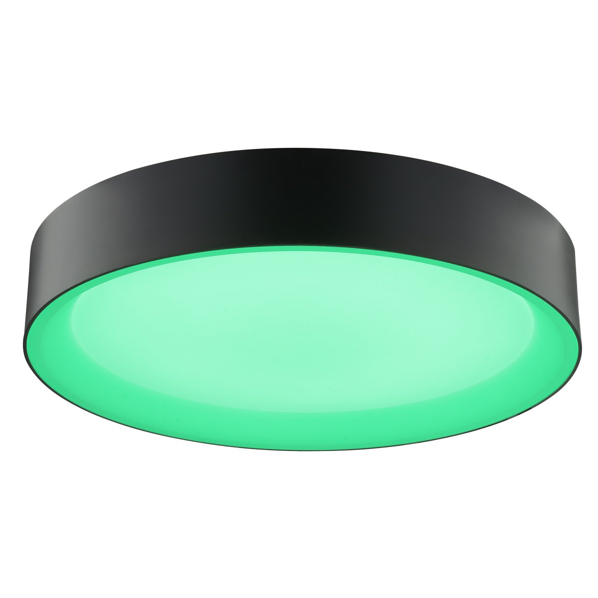 Larios Ø40 Negro plafón De Brilliant - La luz se puede regular con el mando a distancia incluido y ofrece un ajuste de temperatura de color, desde blanco c&aacute;lido hasta blanco fr&iacute;o, para adaptarse a diferentes necesidades a lo largo del d&iacute;a.