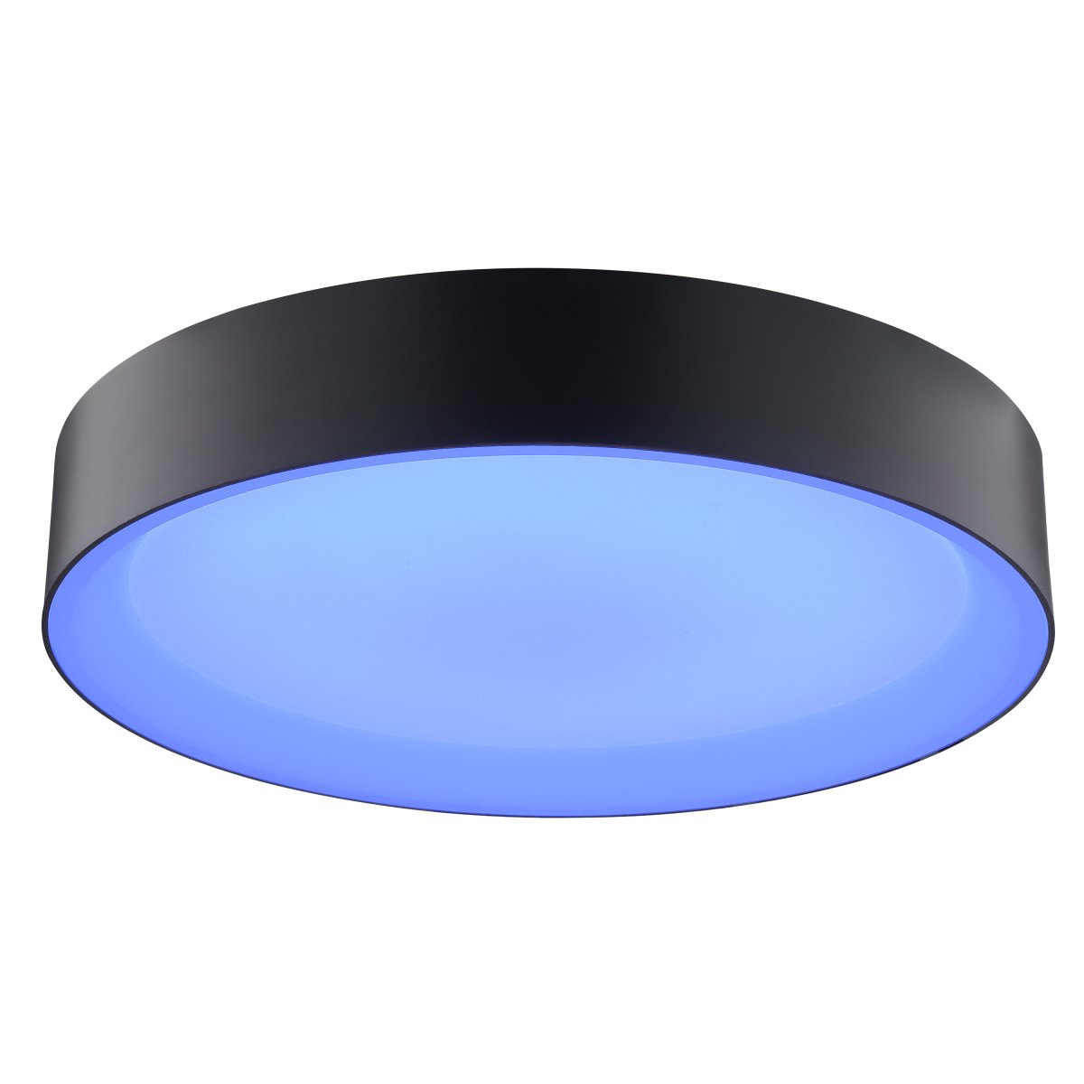 Larios Ø40 Negro plafón De Brilliant - La luz se puede regular con el mando a distancia incluido y ofrece un ajuste de temperatura de color, desde blanco c&aacute;lido hasta blanco fr&iacute;o, para adaptarse a diferentes necesidades a lo largo del d&iacute;a.