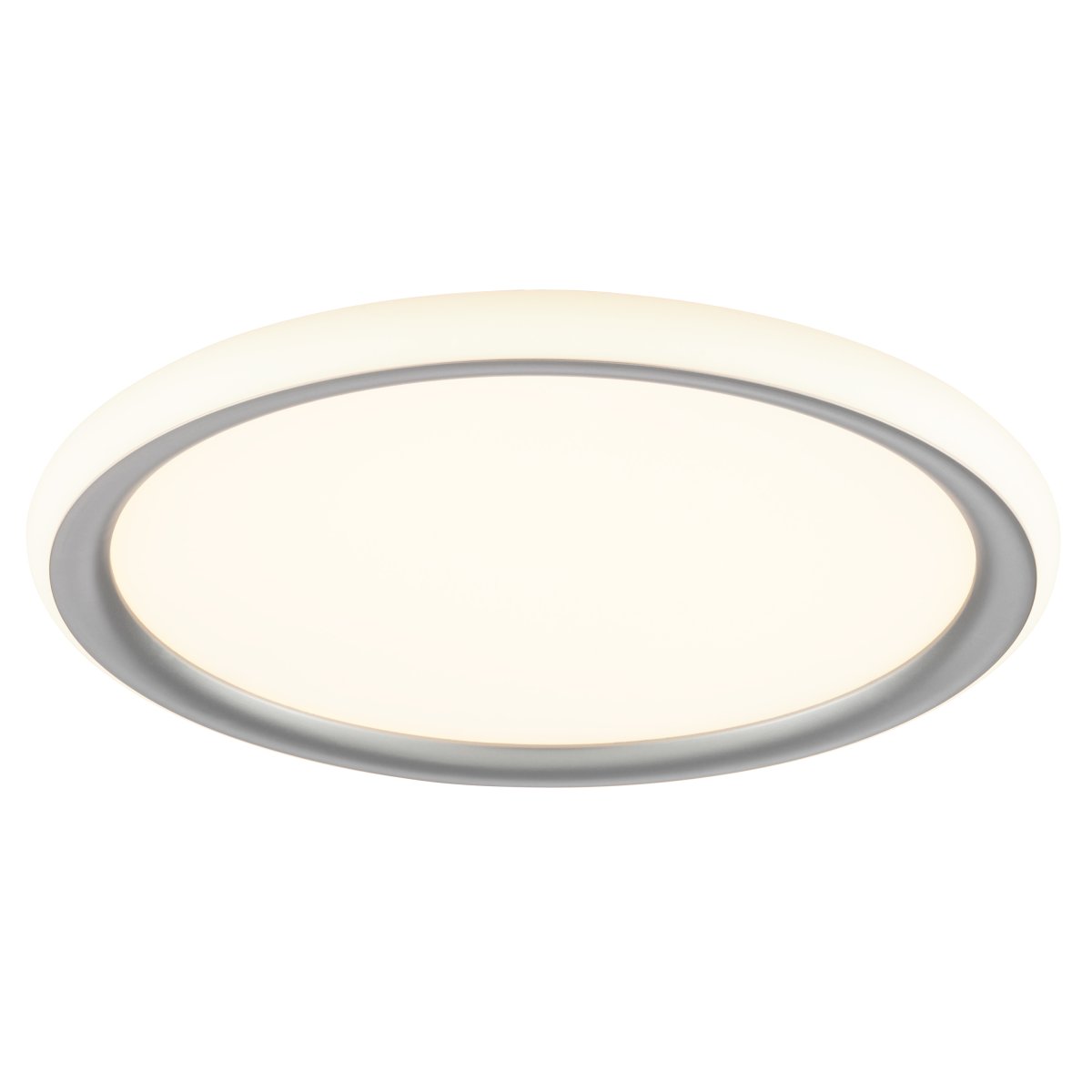 Carloz Ø40 Plata plafón De Brilliant - La luz se puede regular en tres niveles mediante un interruptor est&aacute;ndar:&nbsp;Solo se ilumina el panel central para una iluminaci&oacute;n intensa y directa de toda la estancia.
