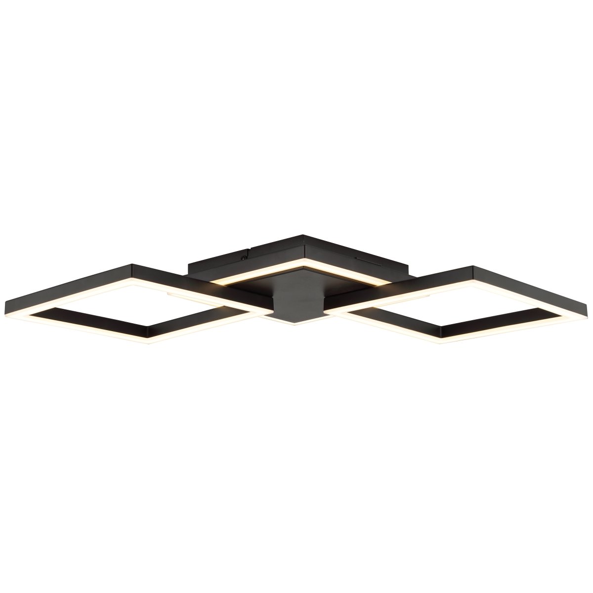 Jorvic 62cm Negro plafón De Brilliant - Gracias a la tecnología LED integrada, la lámpara emite una luz blanca cálida y brillante, ideal para salas de estar, comedores o entradas donde se busca una buena iluminación general y un efecto decorativo.