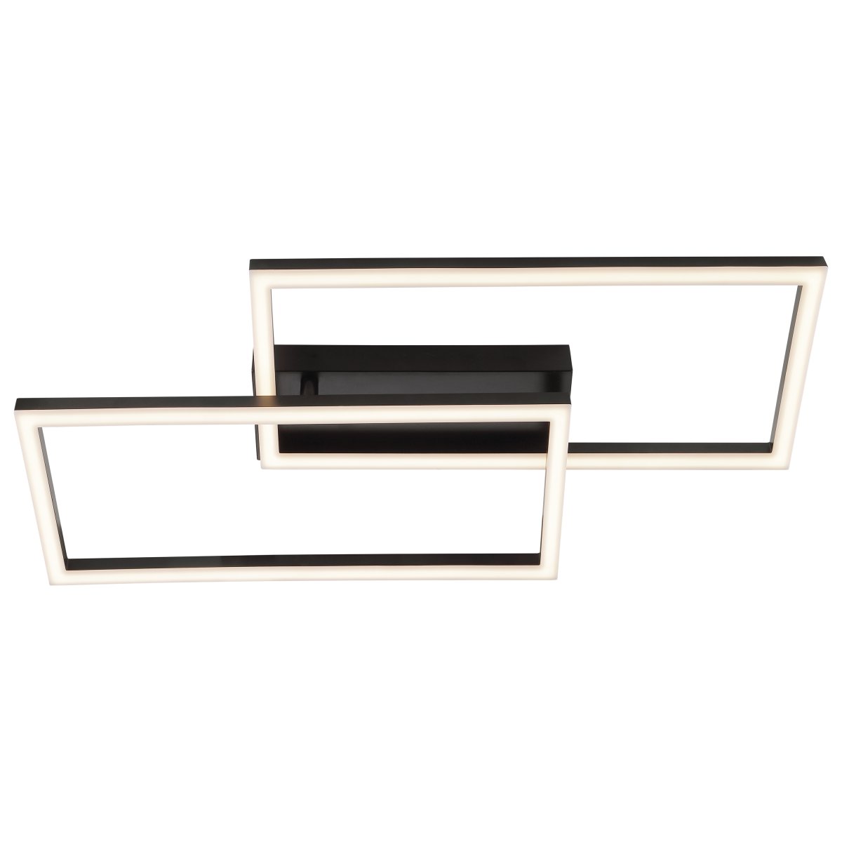 Jorvic 60cm Negro plafón De Brilliant - Gracias a la tecnología LED integrada, la lámpara emite una luz blanca cálida y brillante, ideal para salas de estar, comedores o entradas donde se busca una buena iluminación general y un efecto decorativo.