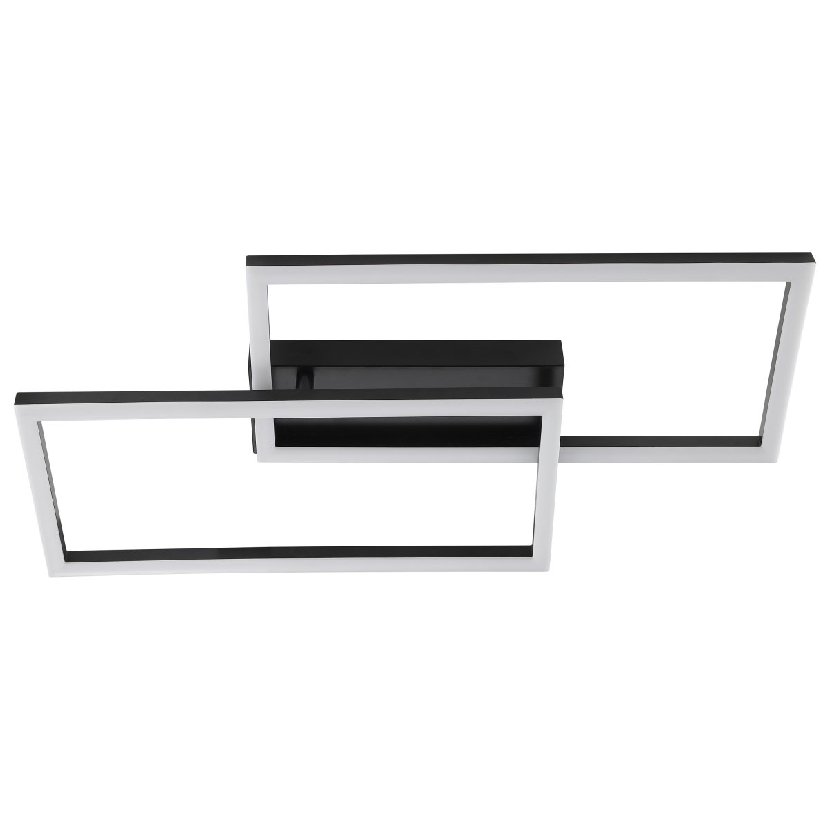 Jorvic 60cm Negro plafón De Brilliant - Gracias a la tecnología LED integrada, la lámpara emite una luz blanca cálida y brillante, ideal para salas de estar, comedores o entradas donde se busca una buena iluminación general y un efecto decorativo.