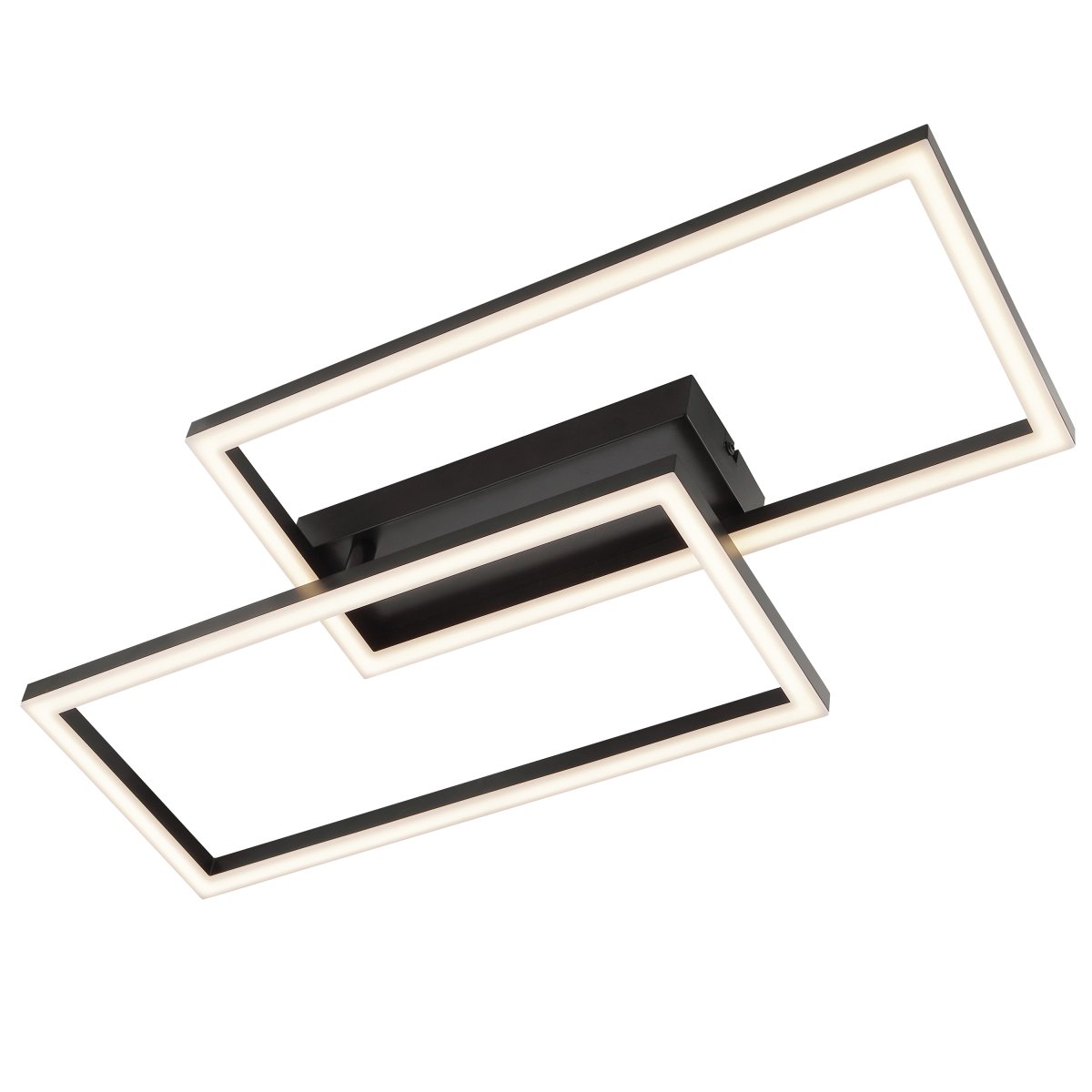 Jorvic 60cm Negro plafón De Brilliant - Gracias a la tecnología LED integrada, la lámpara emite una luz blanca cálida y brillante, ideal para salas de estar, comedores o entradas donde se busca una buena iluminación general y un efecto decorativo.