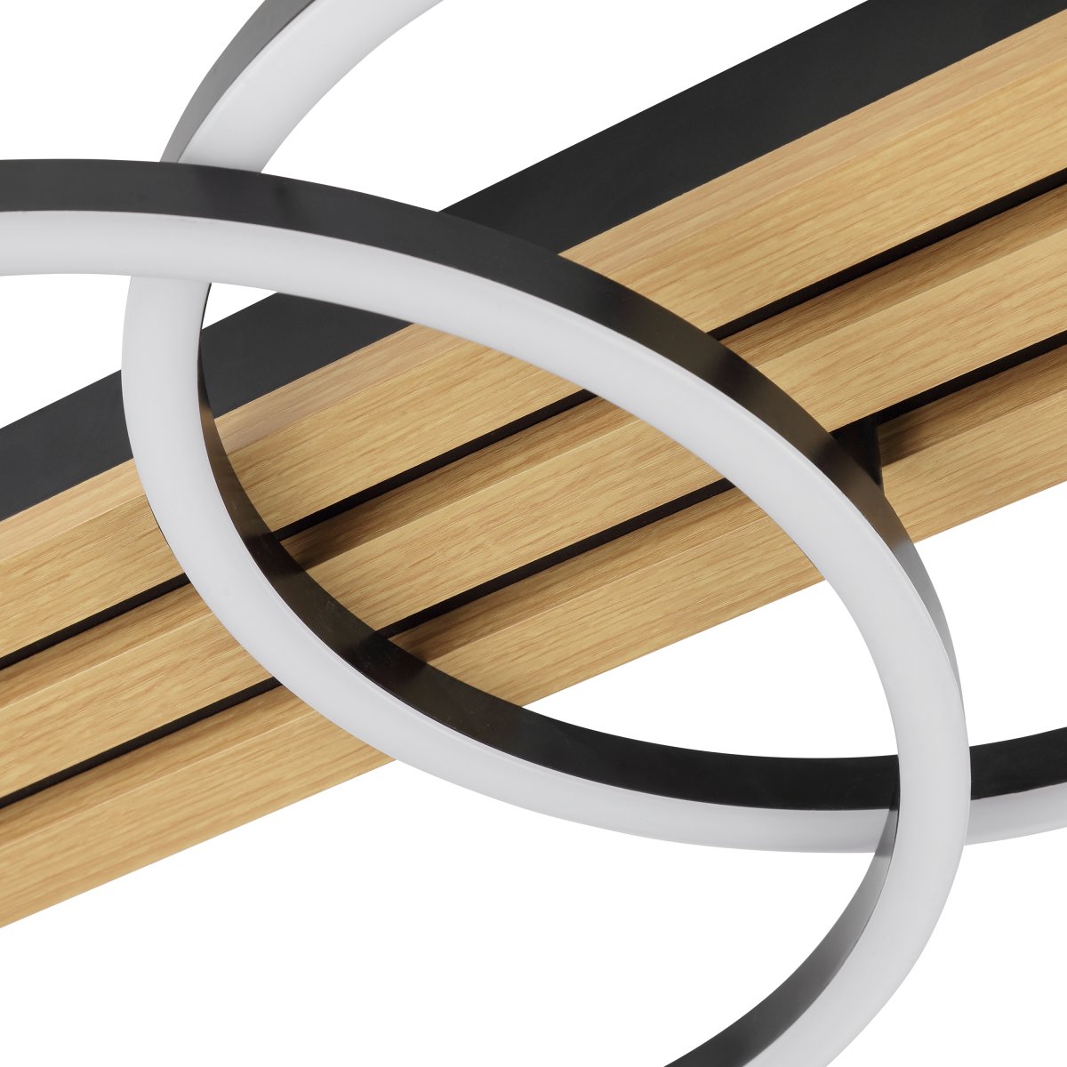 Calma 54cm Negro plafón De Brilliant - Calma es una moderna lámpara de techo con un aspecto cálido y natural gracias a su diseño que combina madera y metal negro.