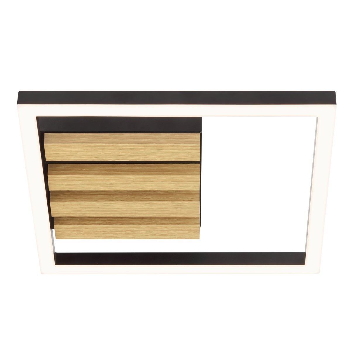 Calma 28cm Negro plafón De Brilliant - Calma es una moderna lámpara de techo con un aspecto cálido y natural gracias a su diseño que combina madera y metal negro.