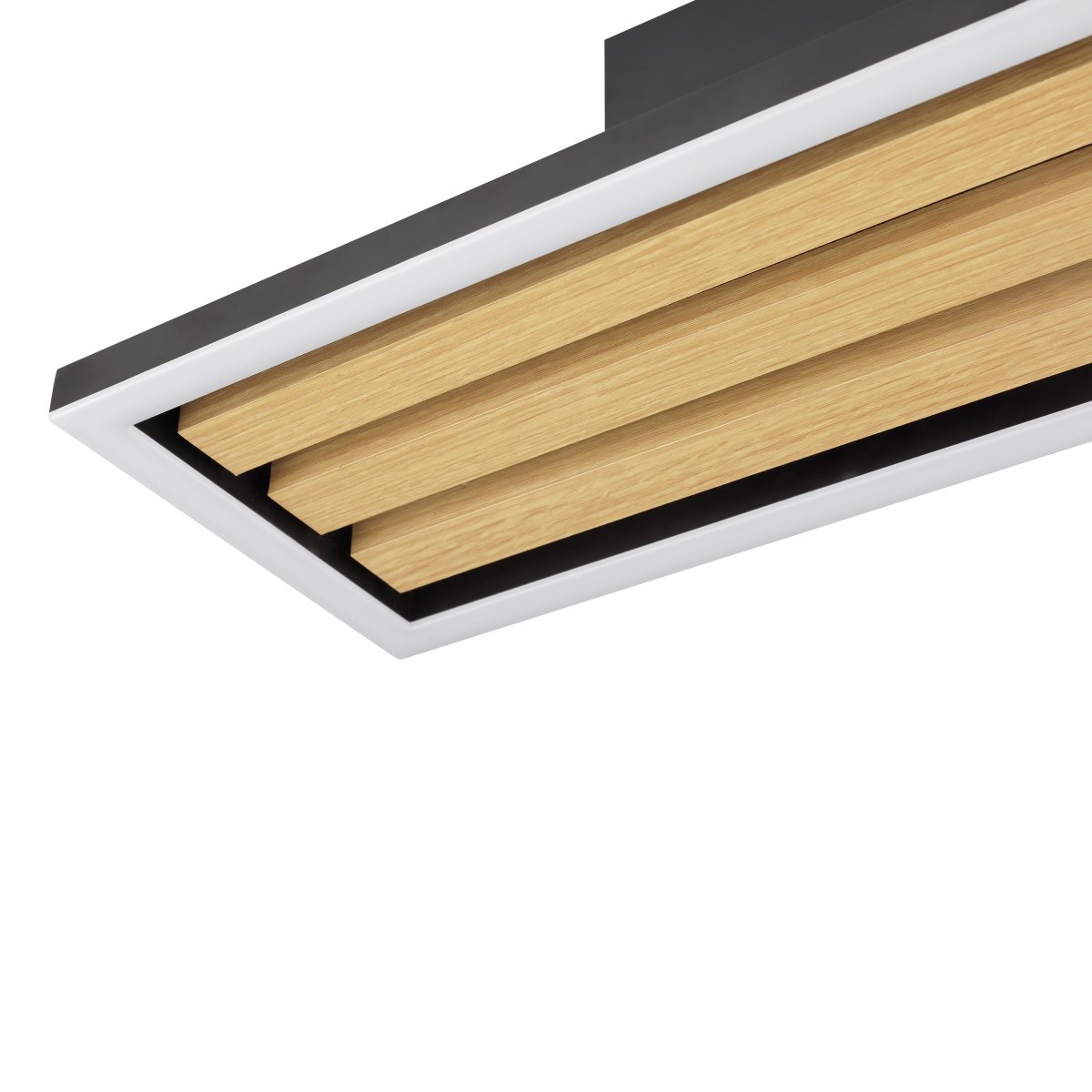 Calma 55cm Negro plafón De Brilliant - Calma es una moderna lámpara de techo con un aspecto cálido y natural gracias a su diseño que combina madera y metal negro.