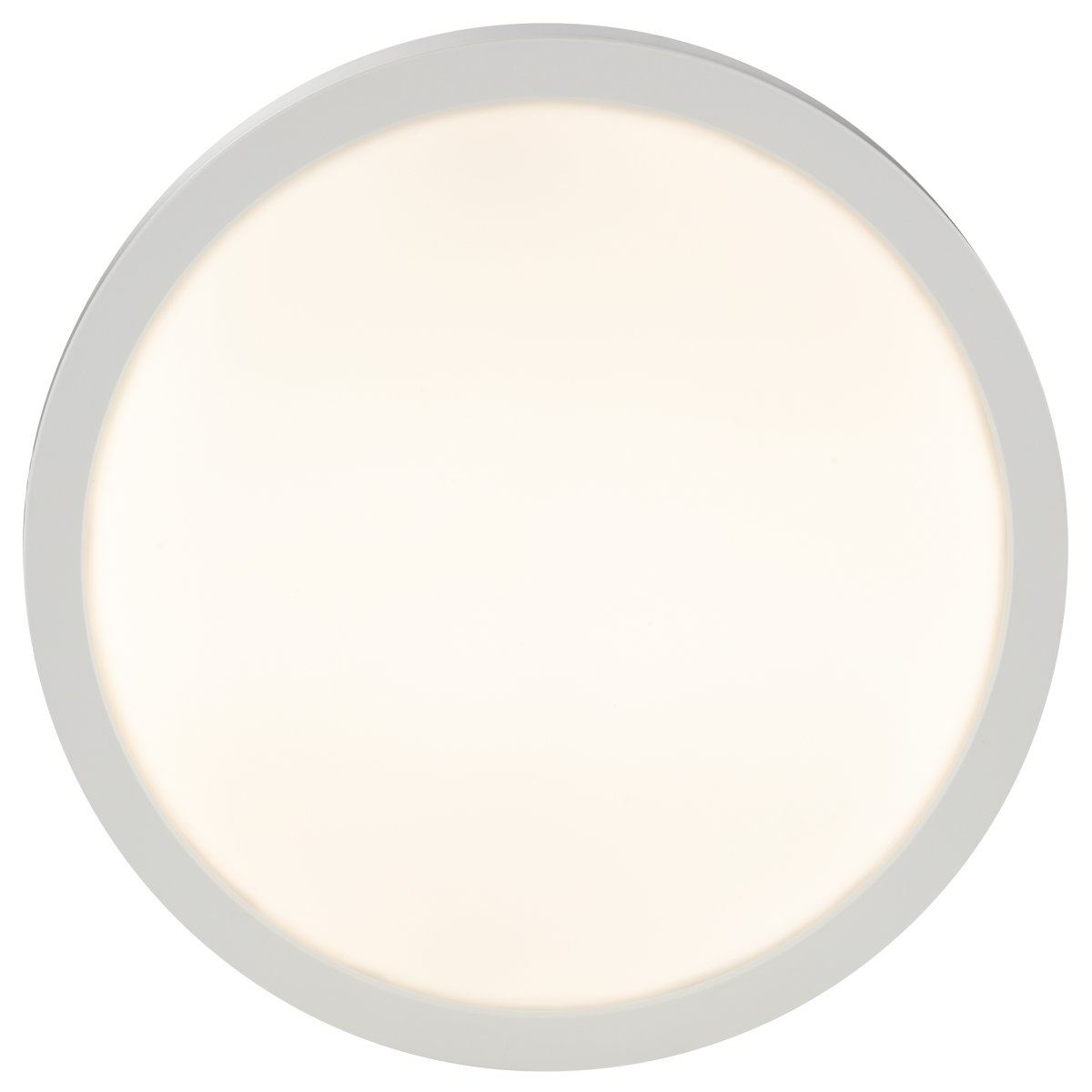 Jade Ø28cm Blanco lámpara de baño De Brilliant - El marco blanco encierra un gran panel LED que emite una luz brillante y uniforme en toda su superficie, ideal para estancias donde una buena iluminaci&oacute;n es fundamental.