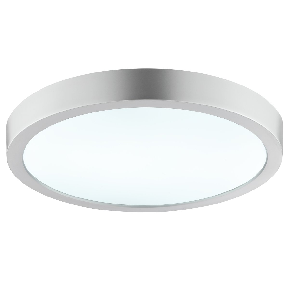 Jade Ø28 Plata lámpara de baño De Brilliant - Su marco plateado encierra un gran panel LED que emite una luz brillante y uniforme en toda su superficie, ideal para estancias donde una buena iluminaci&oacute;n es fundamental.