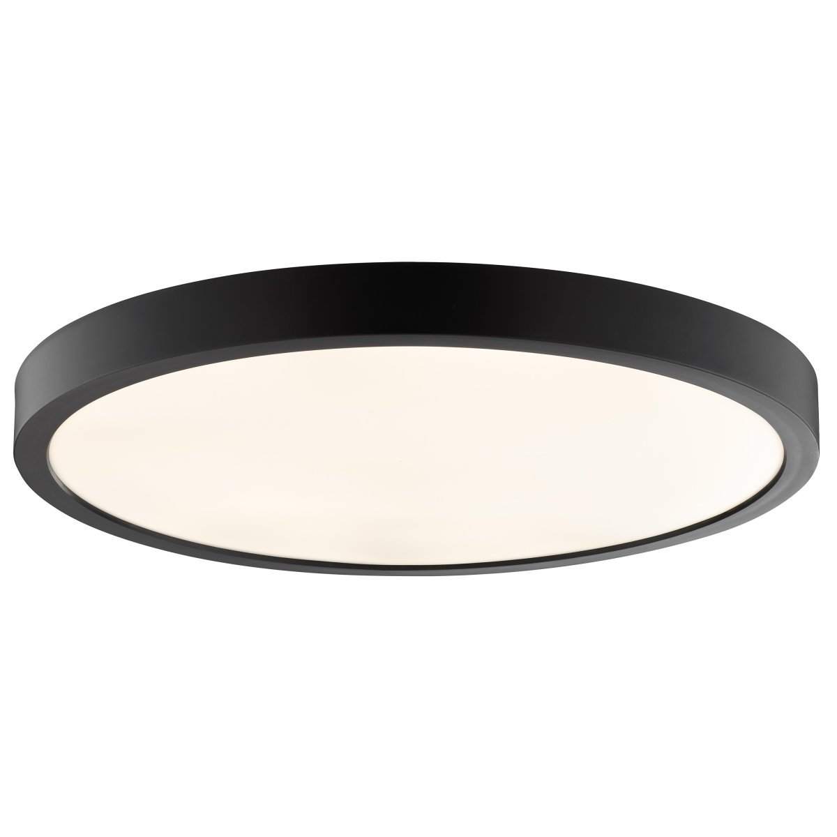 Jade Ø38 Negro lámpara de baño De Brilliant - El marco negro encierra un gran panel LED que emite una luz brillante y uniforme en toda su superficie, ideal para estancias donde una buena iluminación es fundamental.