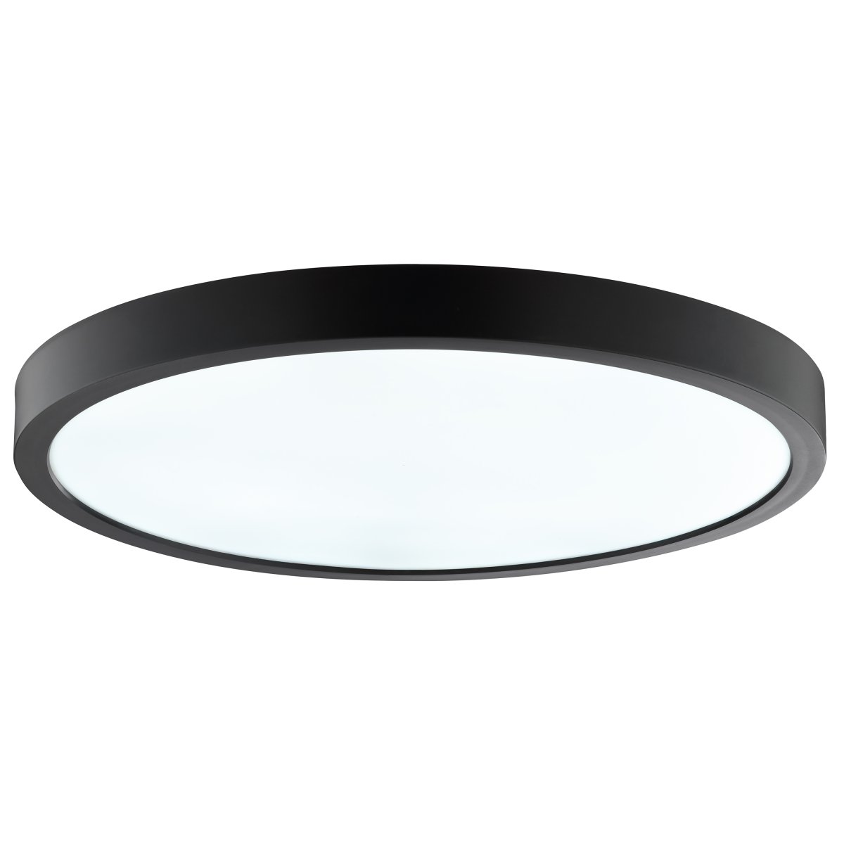 Jade Ø38 Negro lámpara de baño De Brilliant - El marco negro encierra un gran panel LED que emite una luz brillante y uniforme en toda su superficie, ideal para estancias donde una buena iluminación es fundamental.