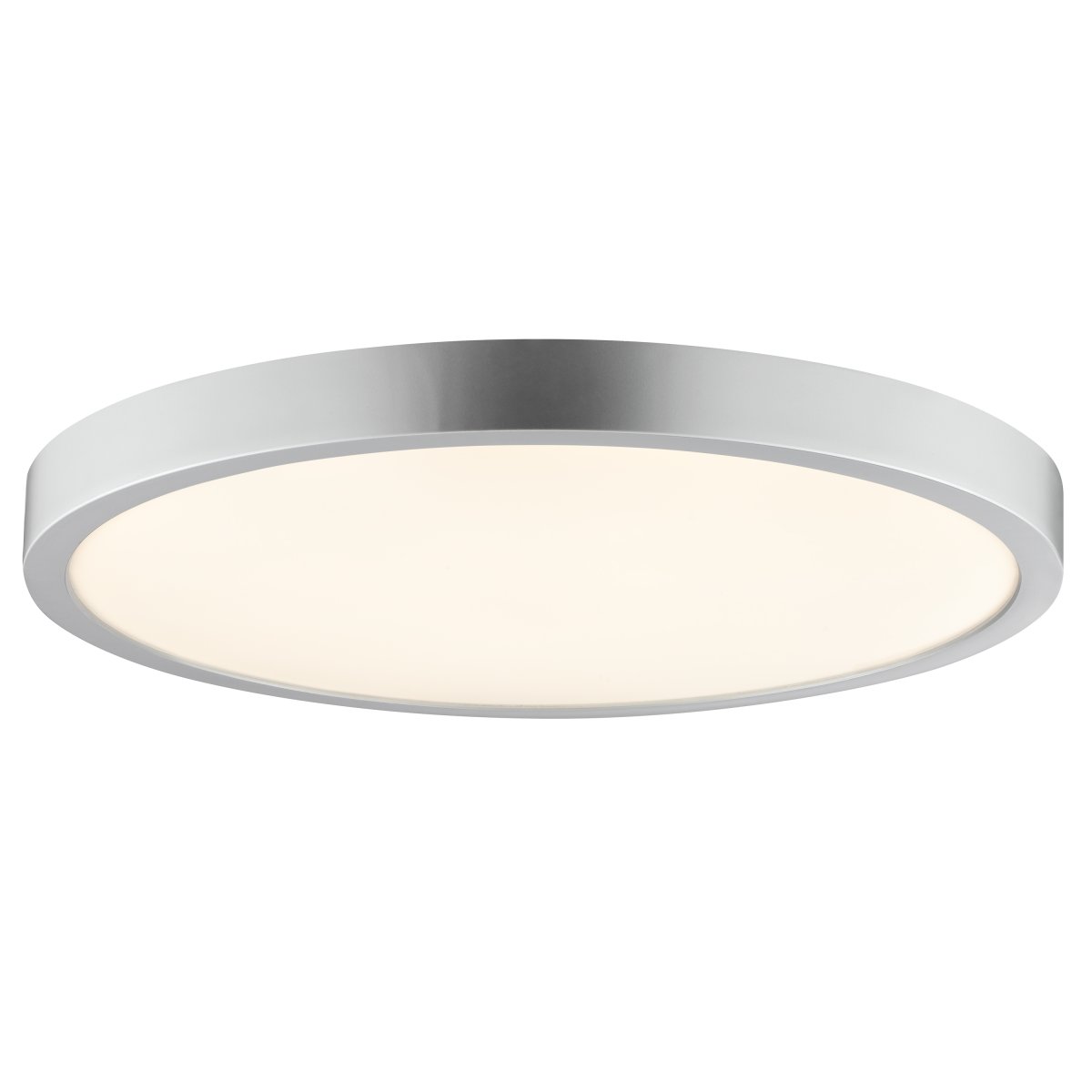 Jade Ø38 Plata lámpara de baño De Brilliant - Su marco plateado encierra un gran panel LED que emite una luz brillante y uniforme en toda su superficie, ideal para estancias donde una buena iluminación es fundamental.