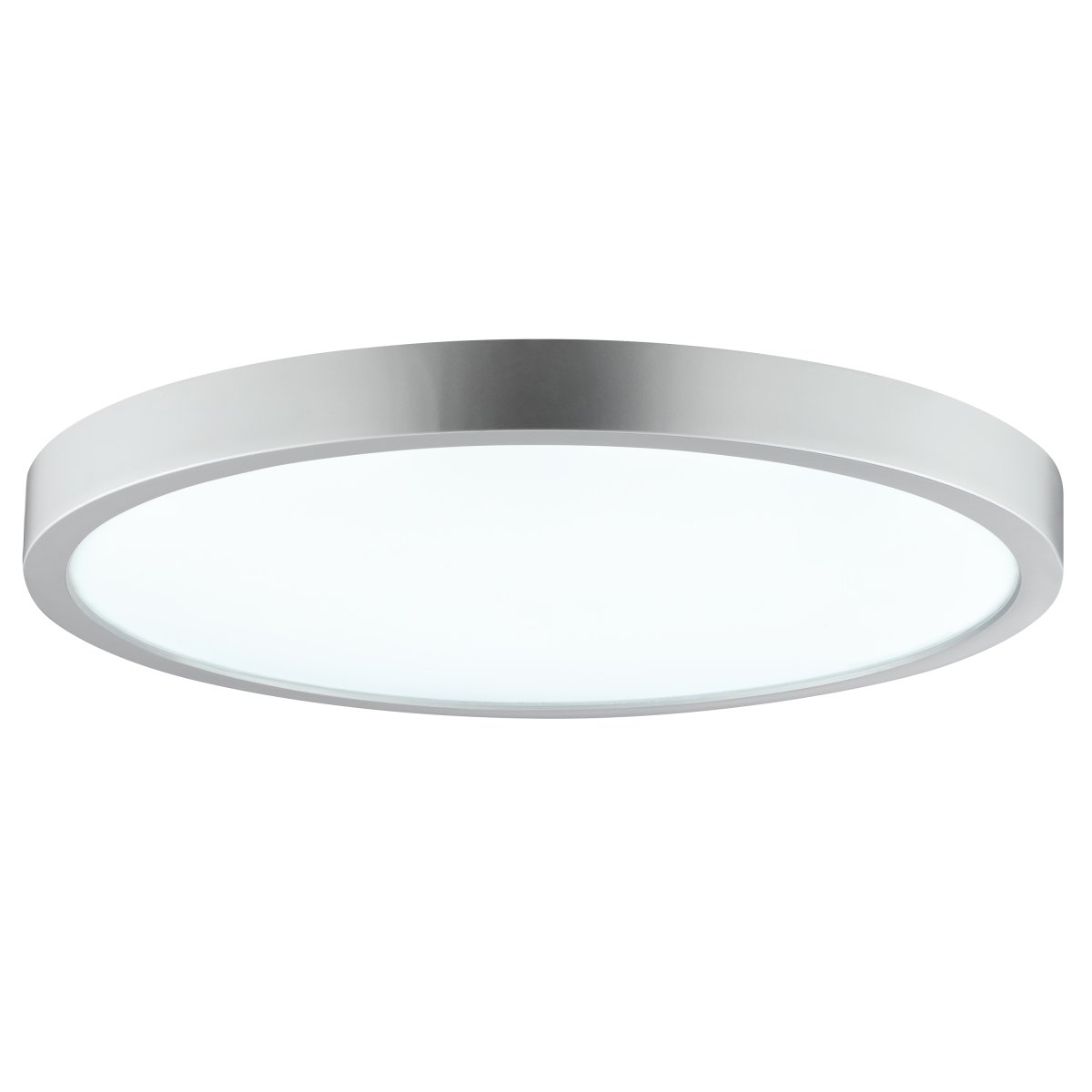 Jade Ø38 Plata lámpara de baño De Brilliant - Su marco plateado encierra un gran panel LED que emite una luz brillante y uniforme en toda su superficie, ideal para estancias donde una buena iluminación es fundamental.