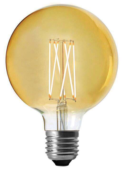 E27 Globo 95 amber De Lampan - Es regulable para todas las ocasiones, tiene un patr&oacute;n de haz de 360&deg; y una vida &uacute;til impresionante de hasta 25.