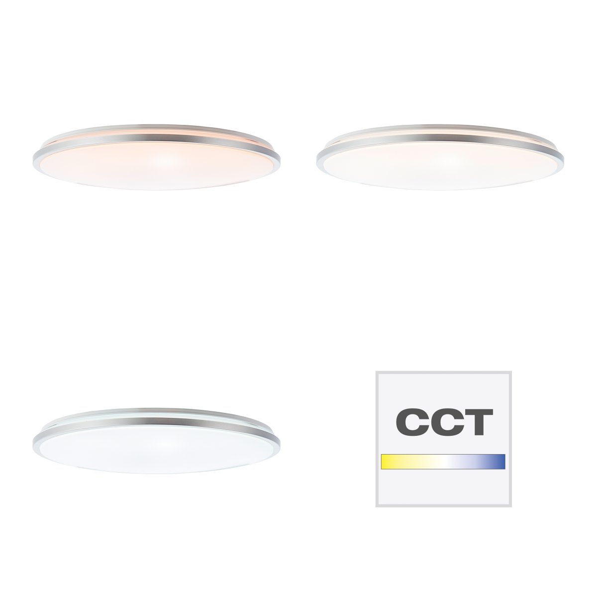 Jamil Ø48 Plata plafón De Brilliant - Jamil tambi&eacute;n cuenta con un pr&aacute;ctico temporizador y funci&oacute;n de luz nocturna, lo que la convierte en una opci&oacute;n funcional para dormitorios, pasillos o salas de estar, por ejemplo.