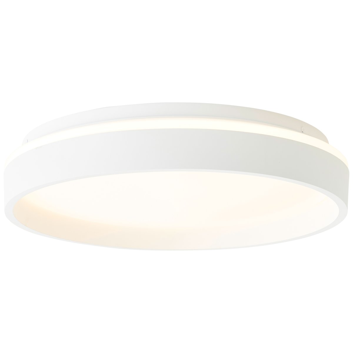 Kalmar Ø40 Blanco plafón De Brilliant - El marco blanco encierra el panel LED, que proporciona una luz uniforme en toda la estancia.