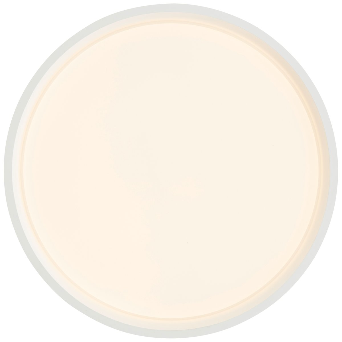 Kalmar Ø40 Blanco plafón De Brilliant - El marco blanco encierra el panel LED, que proporciona una luz uniforme en toda la estancia.