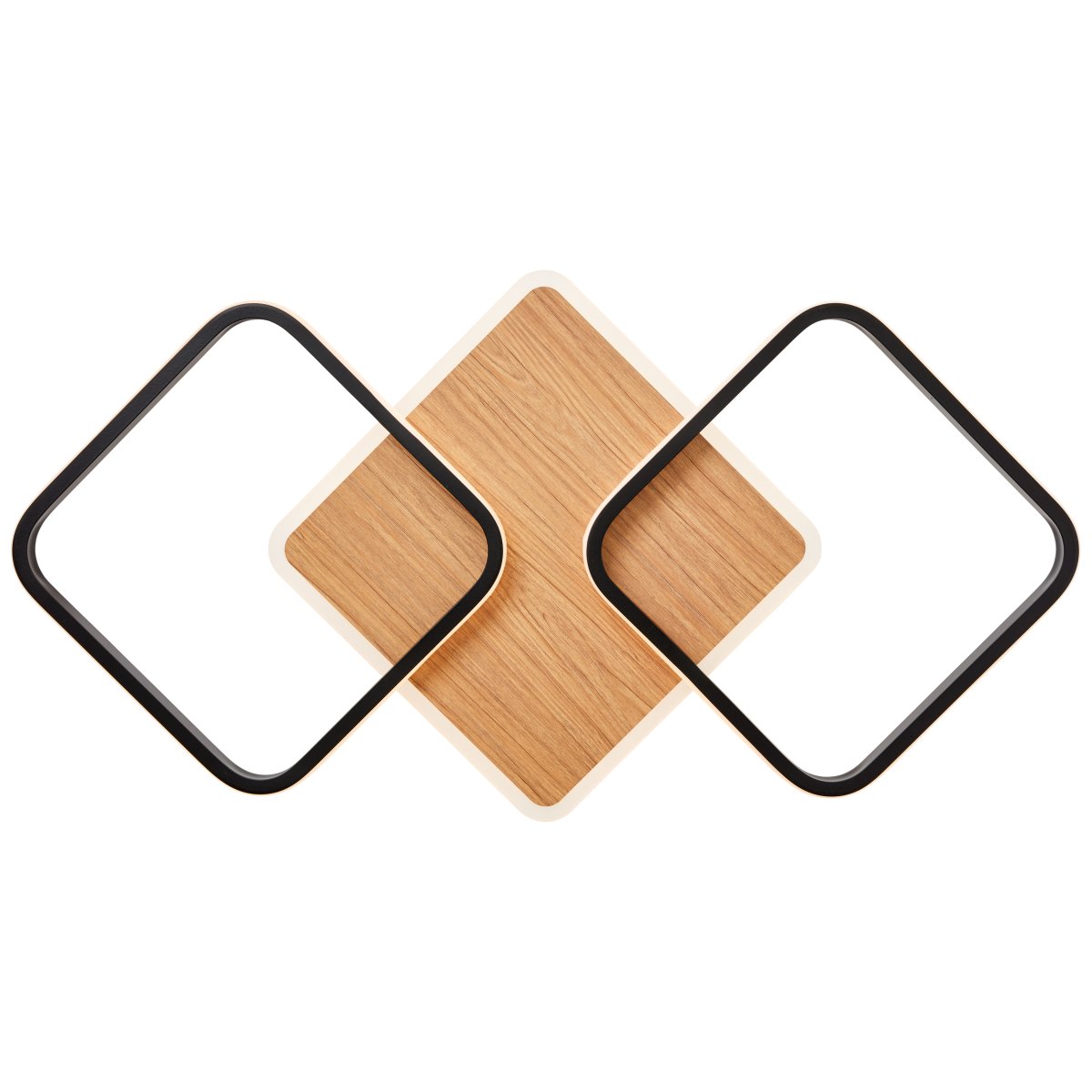 Dennet 62cm Negro plafón De Brilliant - Las tiras LED emiten una luz blanca c&aacute;lida y brillante que se puede atenuar en tres pasos con un interruptor de pared est&aacute;ndar.