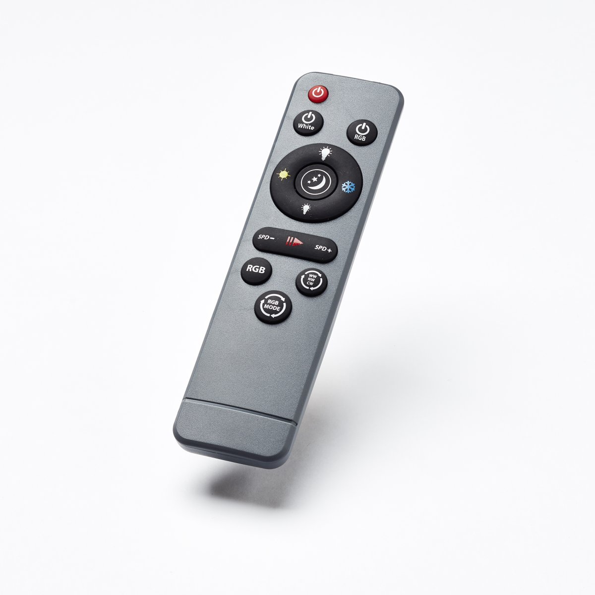 Heida Ø40 Negro plafón De Brilliant - El marco negro encierra el panel LED, que emite una luz brillante que se puede atenuar con el control remoto incluido.