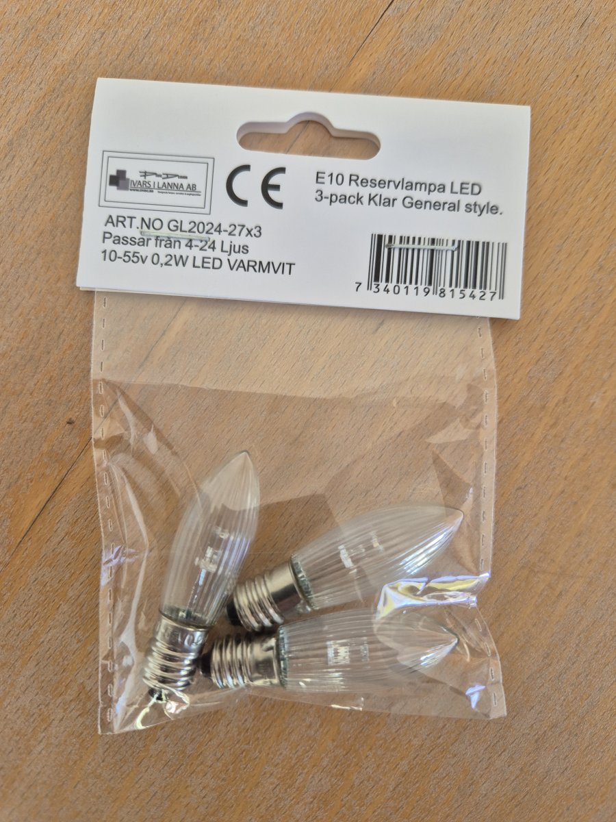 E10 LED 0,2W 2700K Pack De 3 De Pixie Design - 