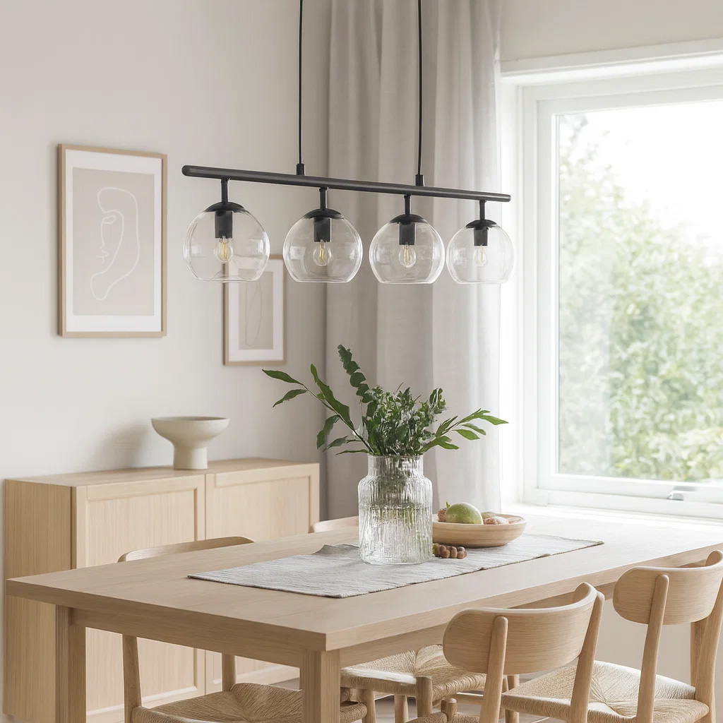 Globi 4 78cm Negro/transparente Lámpas de techo De Nordic Lighting - 