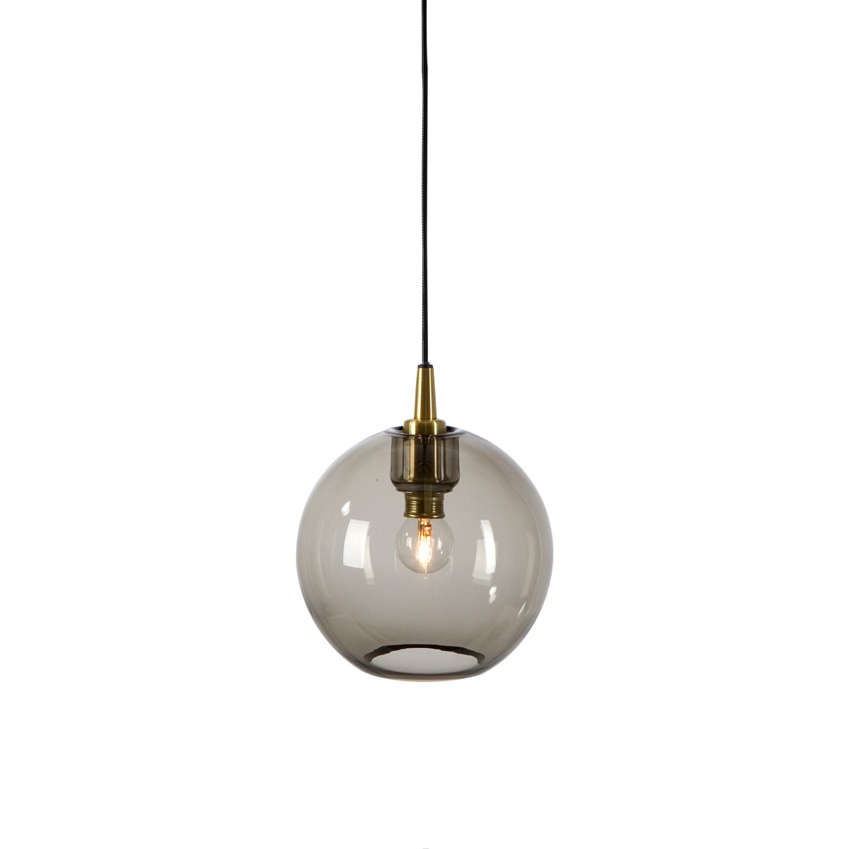 Gloria Ø20 Ahumado/latón Lámpas de techo De Belid - Gloria es un hermoso elemento que llama la atenci&oacute;n y encaja perfectamente encima de una mesa de comedor o como una l&aacute;mpara de lujo en la sala de estar.