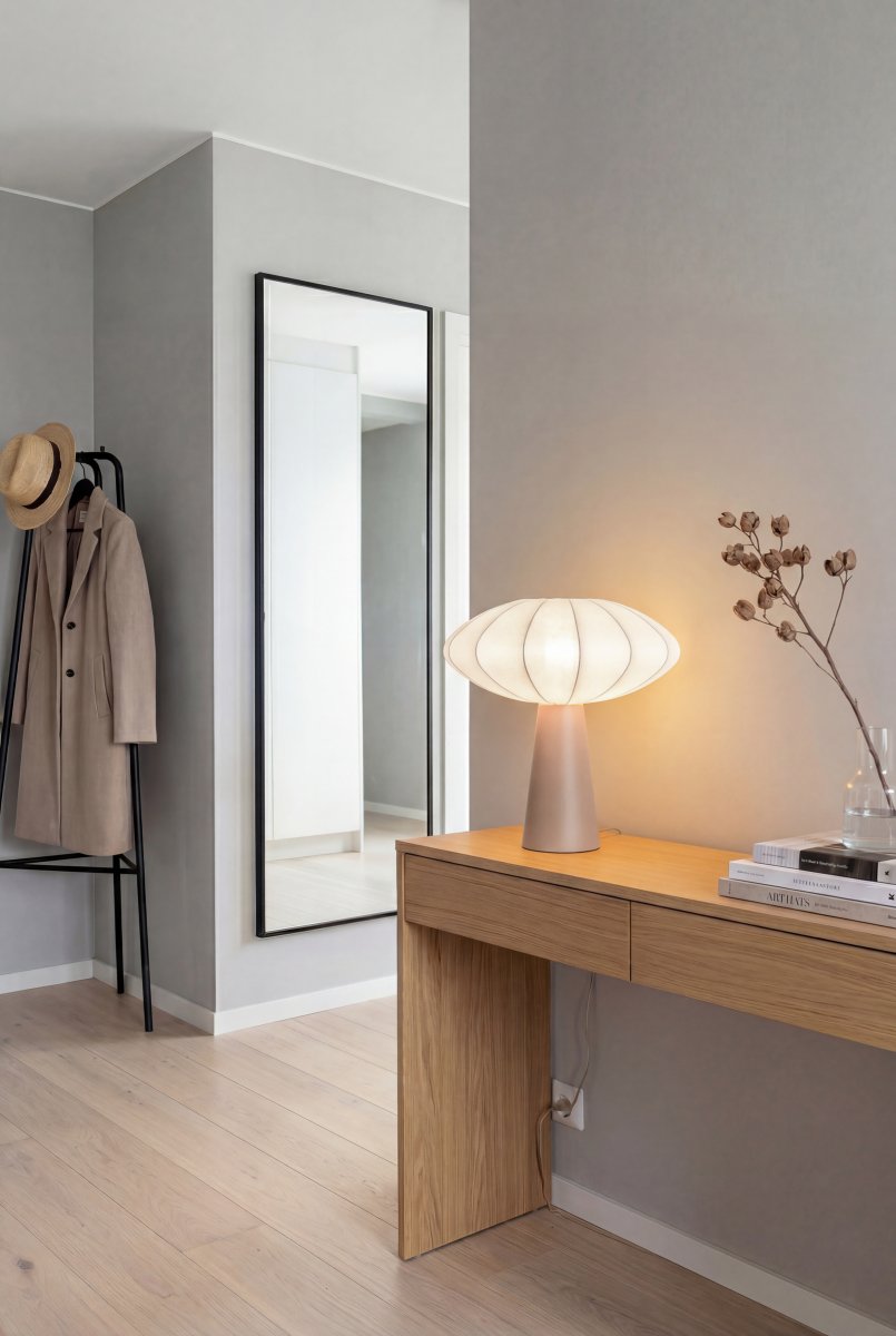 Madison 35cm Beige lámpara de mesa De Aneta Lighting - La base en un c&aacute;lido tono beige crea un hermoso contraste con la pantalla, aportando a la l&aacute;mpara un aspecto c&aacute;lido y armonioso.