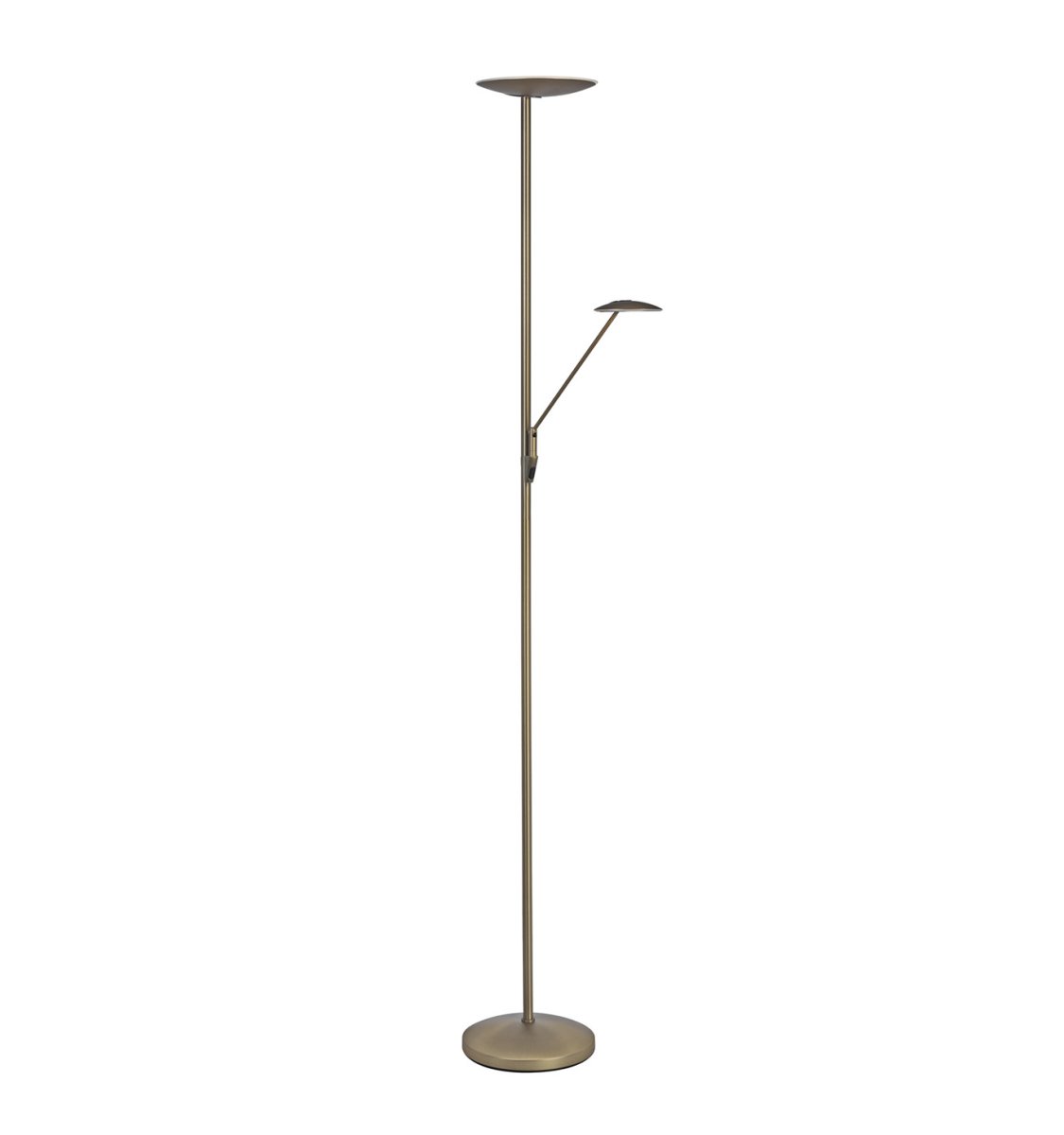 Imagen ampliada de Barone Latón lámpara de pie De Texa Design - La lámpara incluye un cable de PVC negro de 1,8 m de longitud y un enchufe, y cuenta con un LED integrado.