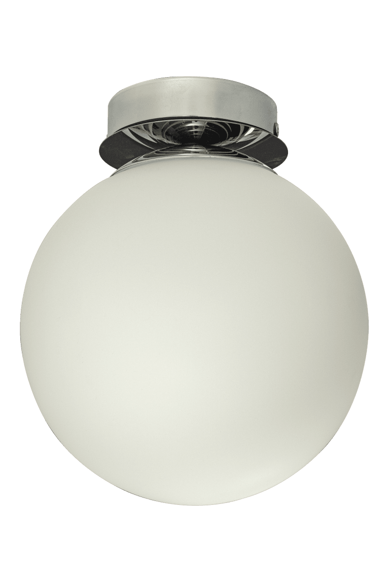 Lido Ø20 Cromo lámpara de baño De Aneta Lighting - La estructura de metal cromado armoniza a la perfección con la pantalla redonda de cristal opalino, que difunde una luz suave y agradable.