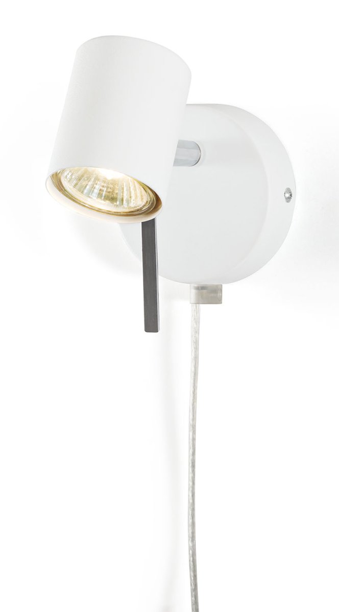 Alpha Blanco lámpara de lectura De Cottex - La l&aacute;mpara de noche Alpha, fabricada en metal blanco, es una soluci&oacute;n elegante y funcional para tu dormitorio.